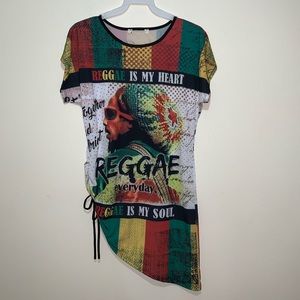 NWOT reggae is my life tunic - L